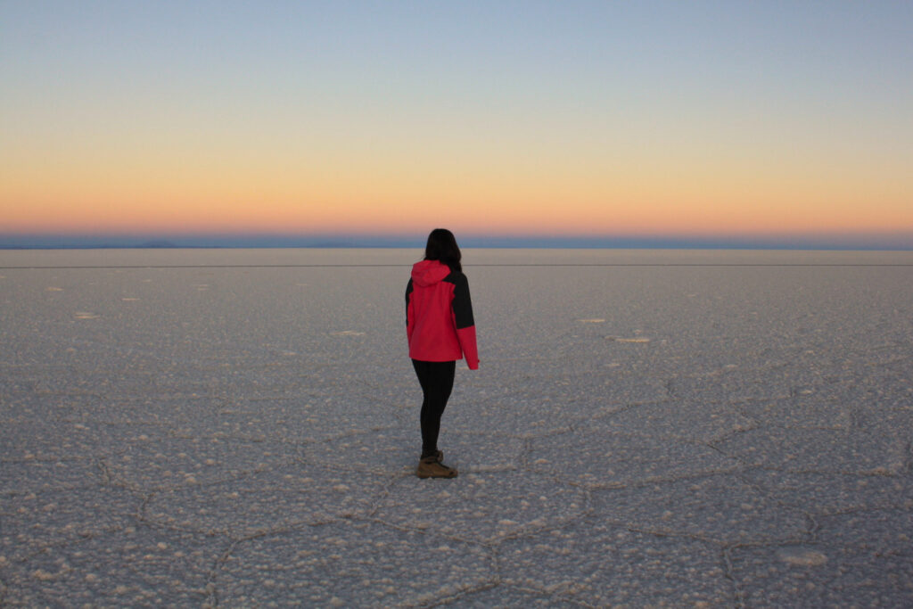 South America Travel Blog, Bolivia Travel Guide: Salar de Uyuni in Bolivia at sunset